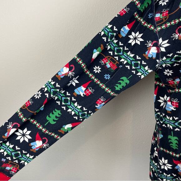 Hanna Andersson Navy Red Santa Gnome Pajama Set X- Large - Picture 3 of 12